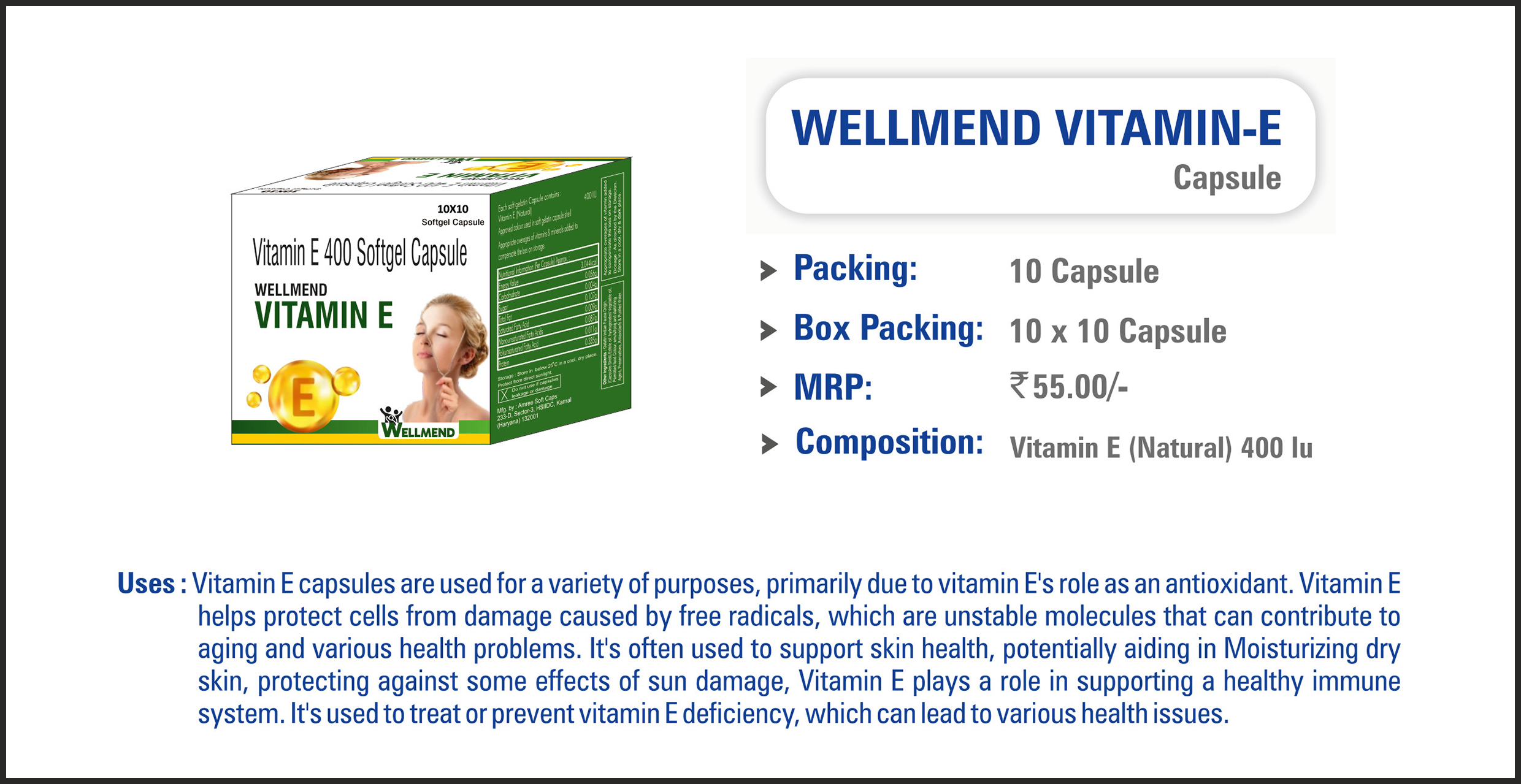 WELLMEND VITAMIN-E Capsule