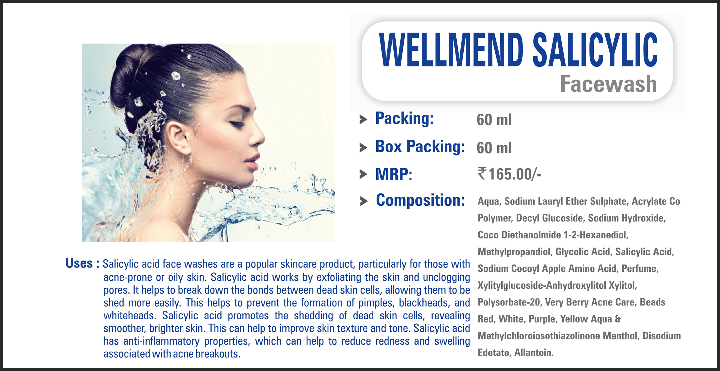 WELLMEND SALICYLIC Facewash