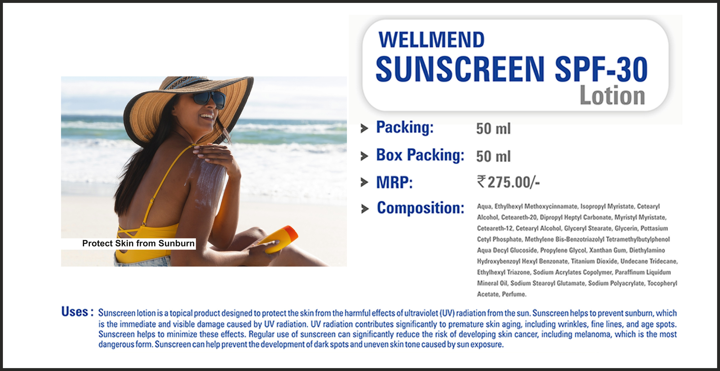 WELLMEND SUNSCREEN SPF-30 Lotion