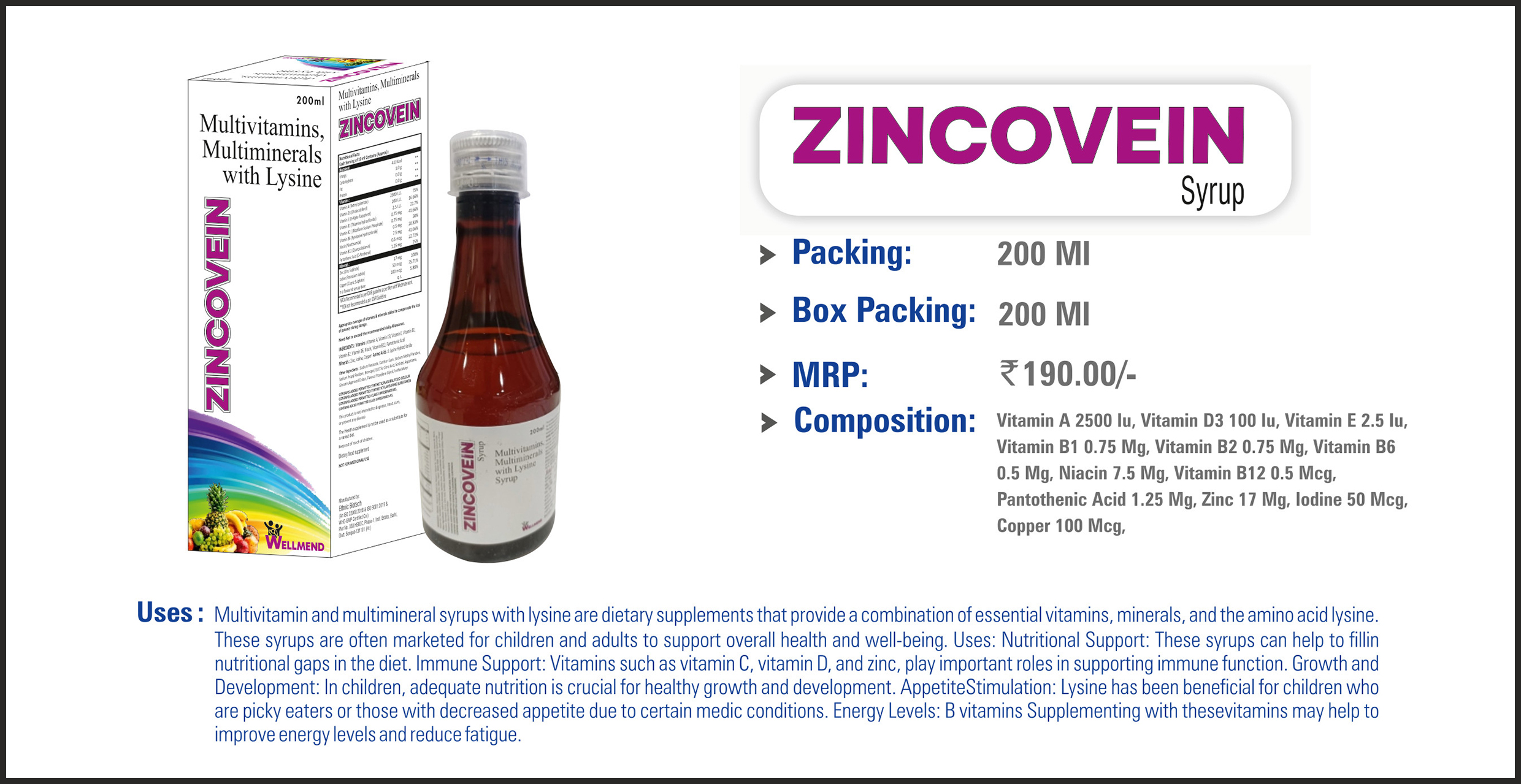 ZINCOVEIN Syrup